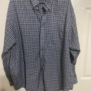Arrow Men's Navy Checkered Button Down Shirt